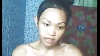 Coed quente faz um v ...